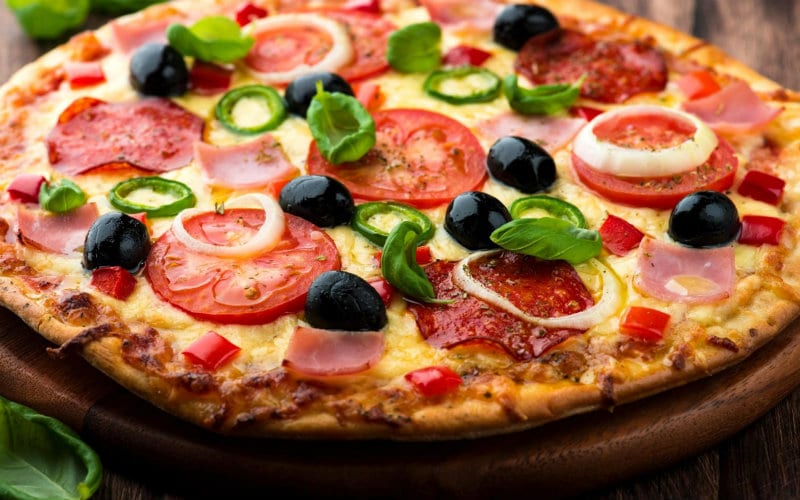 Pizza eaten in Italy