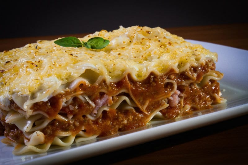 Typical Lasagne dish eaten in Italy