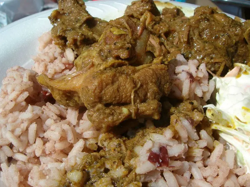Typical Jamaican style curry goat