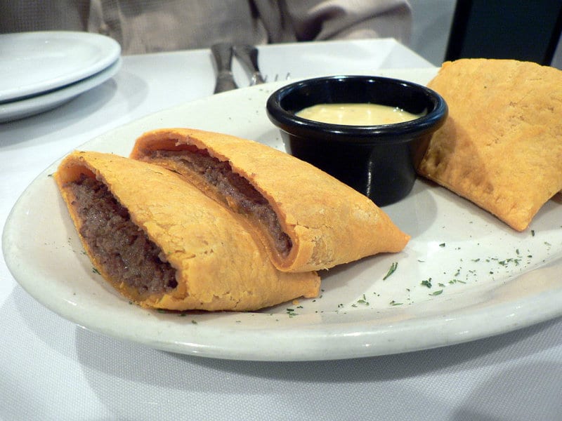 Typical beef patties of Jamaica