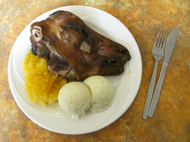 Smalahove is sheeps head and is a traditional Norweigan dish