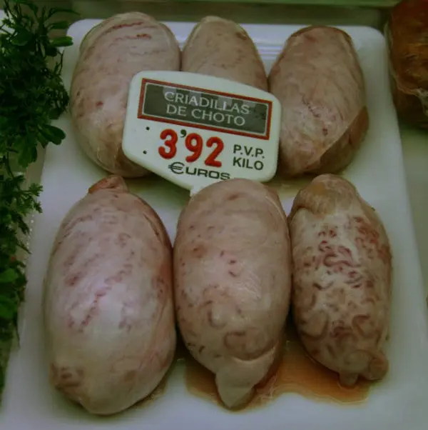 Beef (calf or bull) testicles from the butchers