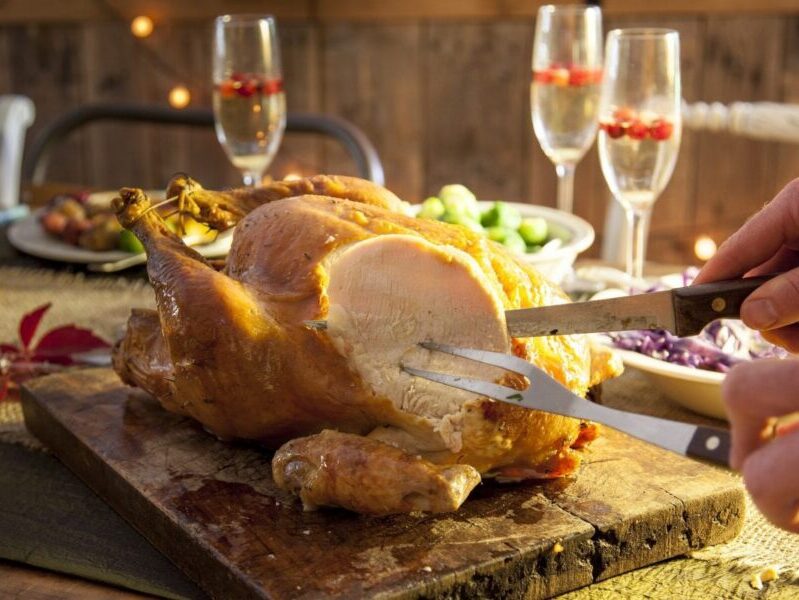 Roast Turkey being carved