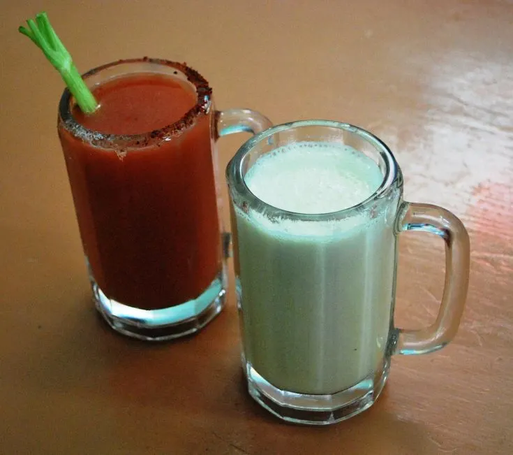 Two glasses of Pulque