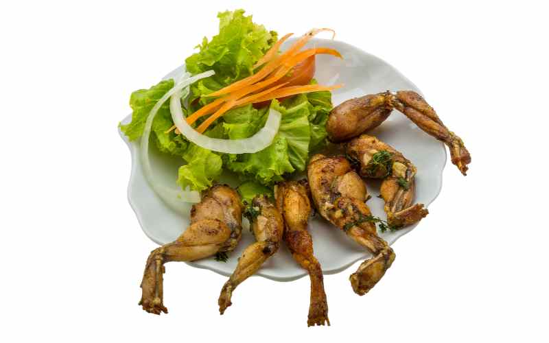 Grilled frogs legs