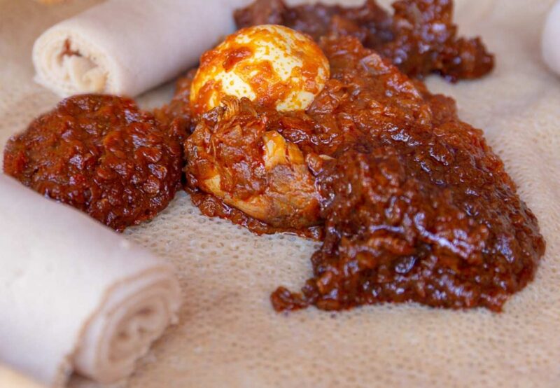 Doro wat on injera