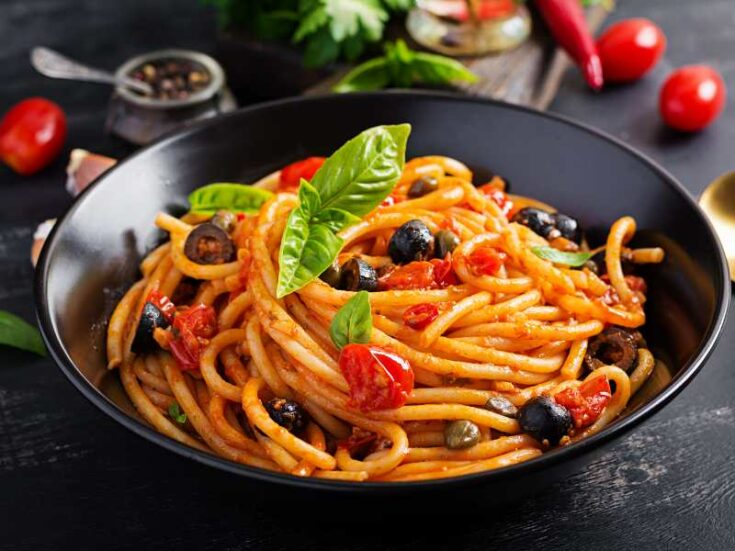 Italian Spaghetti alla Puttanesca Recipe 1