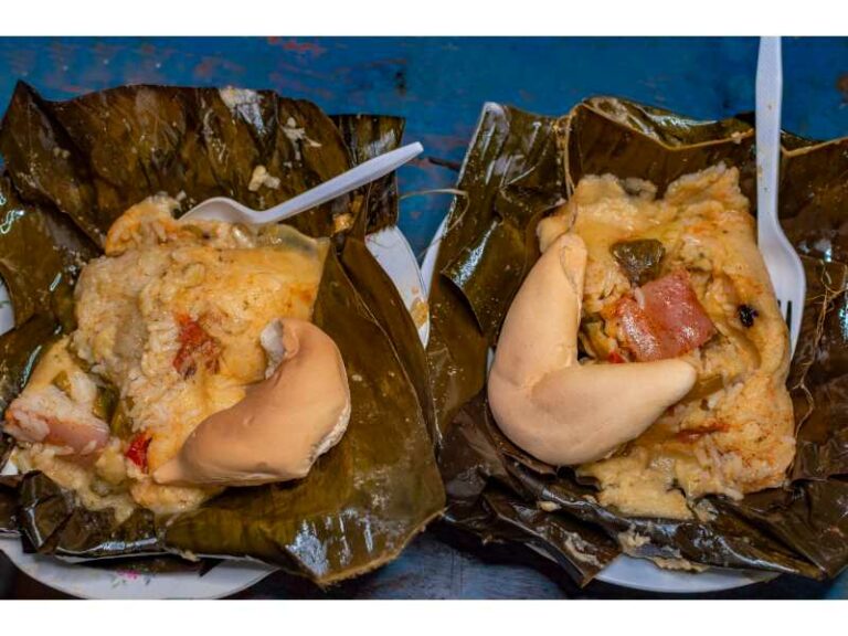 Large nacatamales with a side of bread