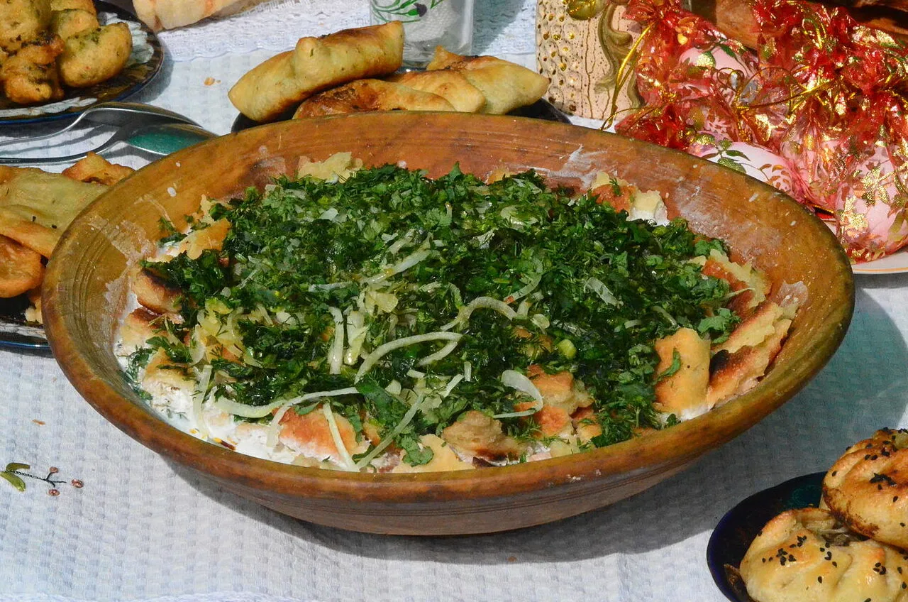 Qurutob (Bread Salad)