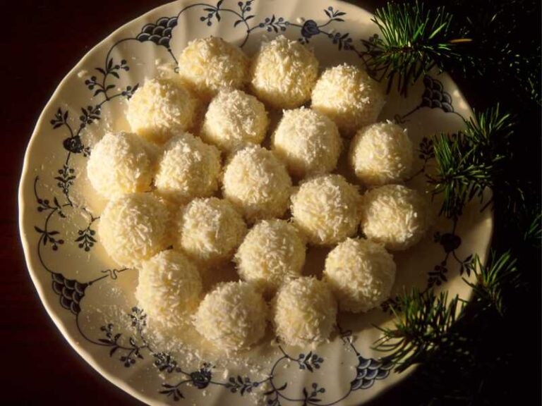 Coconut with flaked topping