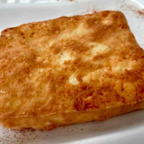 Golden fried cheese
