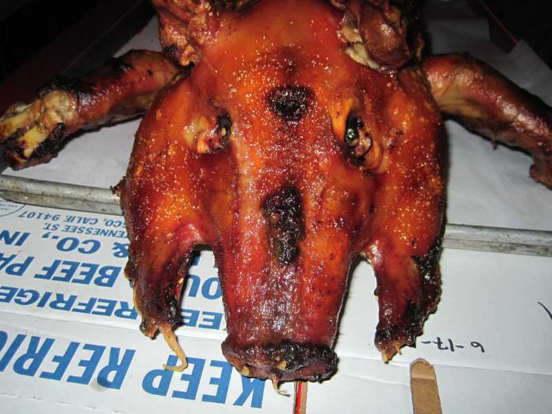 Whole roasted pig