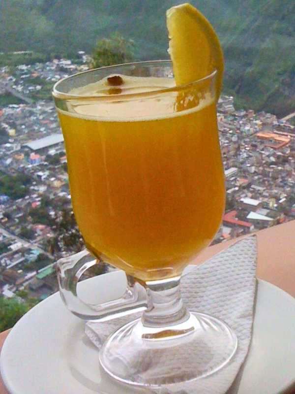 Canelazo with orange juice
