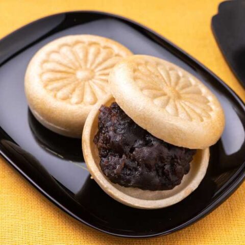 Traditional Monaka with sweet skin and anko paste.