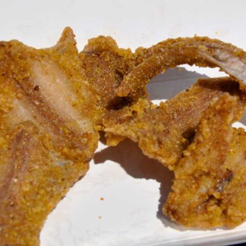 Battered and fried rattlesnake.